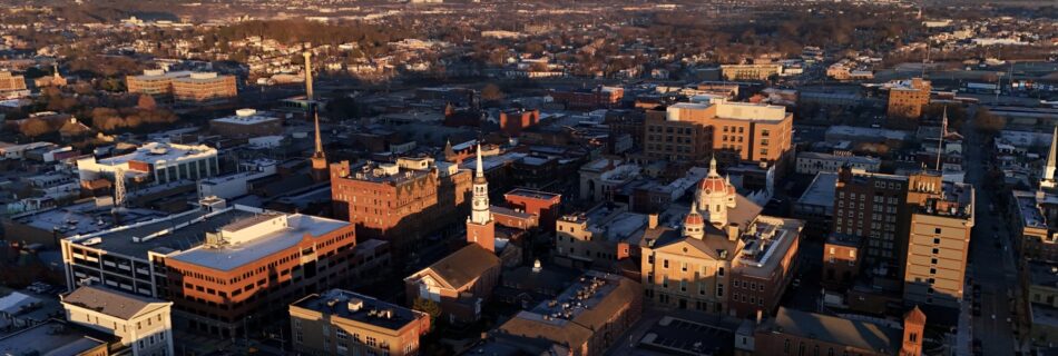 Bird's eye view of Downtown York Pennsylvania