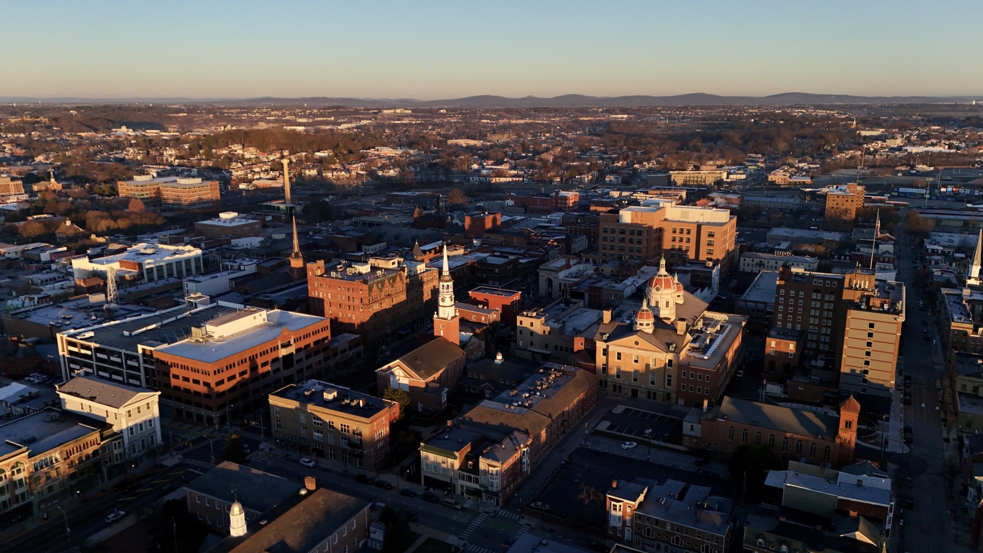 Bird's eye view of Downtown York Pennsylvania